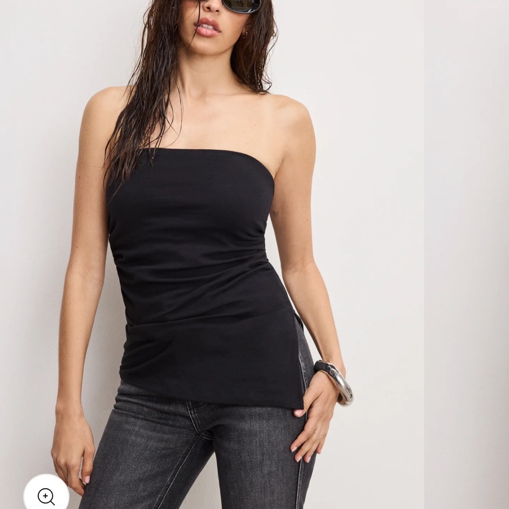 Good American black Strapless Blouse